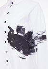Naya Abstract Side Print Shirt, White & Black