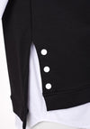 Naya Jersey Vest & Shirt Set, Black & White
