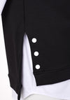 Naya Jersey Vest & Shirt Set, Black & White