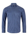 Andre Nevada Long Sleeve Geo Print Shirt, Navy & Tan