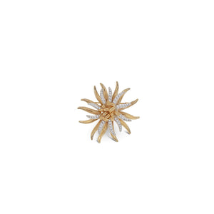 Newbridge Silverware CZ Starfish Brooch, Gold