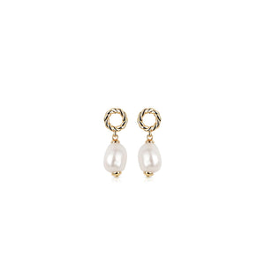 Newbridge Silverware Sappho Baroque Pearl Earrings, Gold