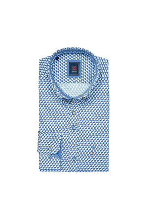 Andre Nore Diamond Print Shirt, Taupe Multi