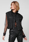 Nu Denmark Randi Denim Look Vest, Black