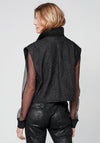 Nu Denmark Randi Denim Look Vest, Black