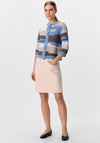 Object Crina Knit Colour Block Cardigan, Blue Multi