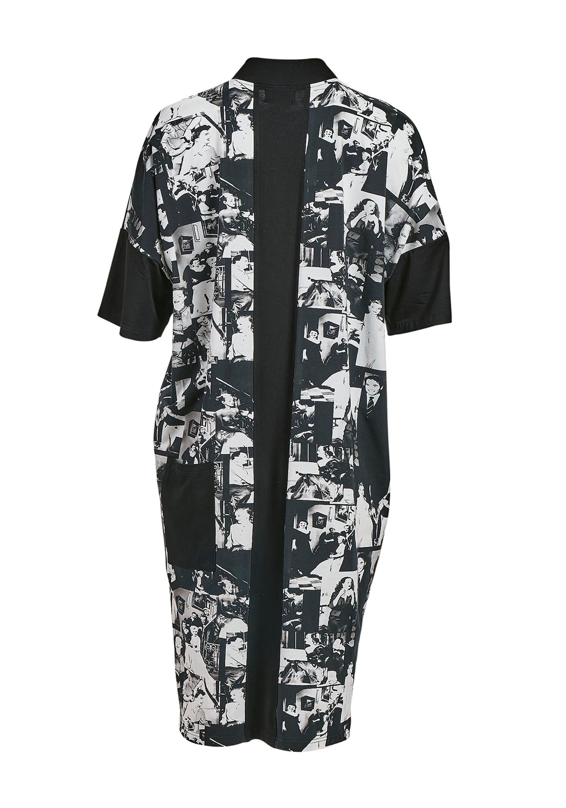 My Soul Oldies Monochrome Print Dress, Black & White