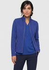 Olsen Textured Full Zip Jacket, Blue