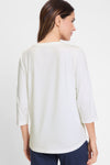 Olsen Geo Printed Rhinestone T-Shirt, White