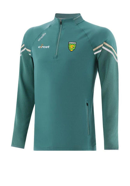O'Neills Donegal GAA Kids Weston Brushed Half Zip Top, Green