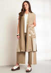 Ora Crinkle Longline Waistcoat, Neutral