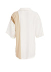 Ora Crinkle Effect With Collar Blouse, White Multi