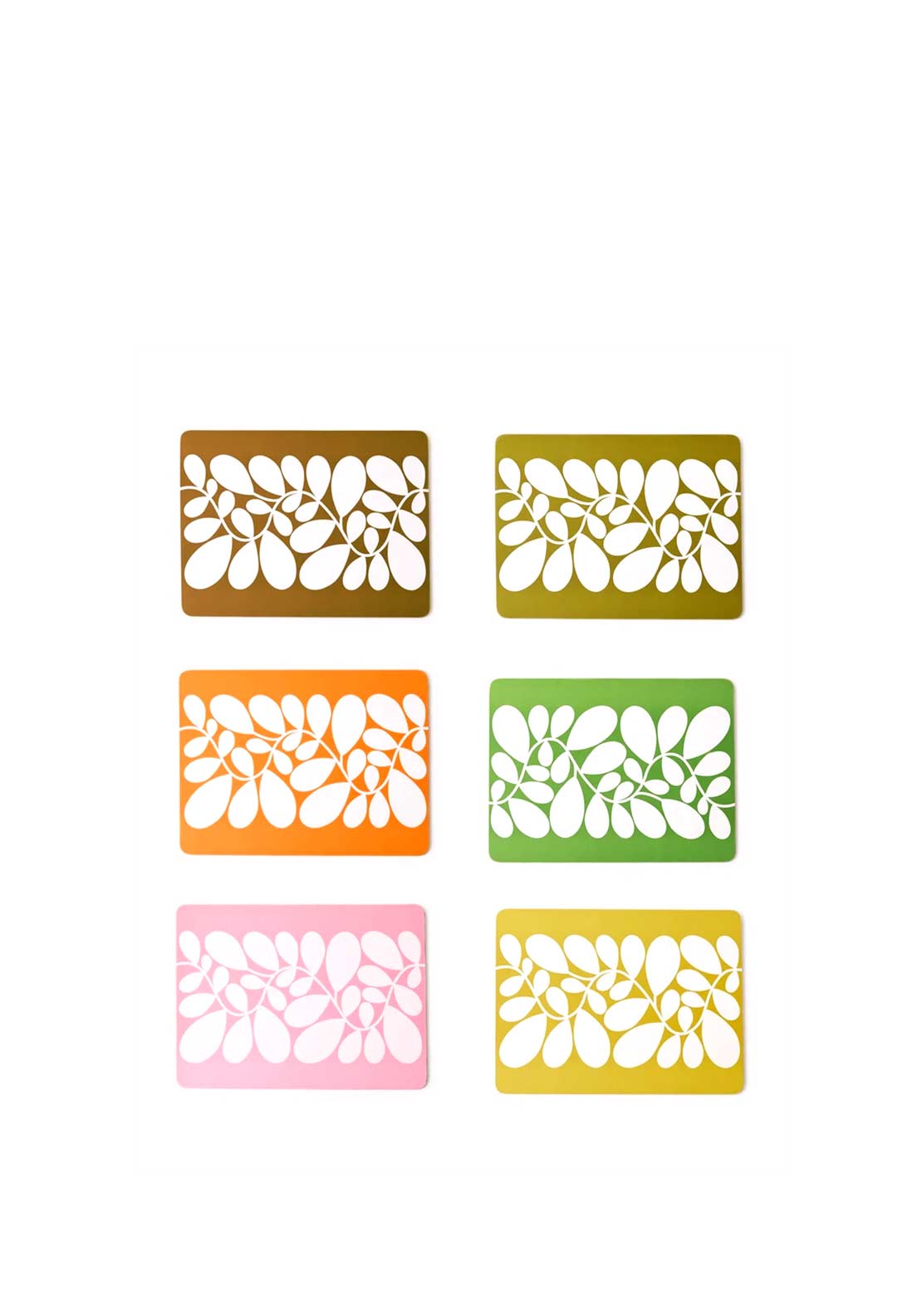 Orla Kiely Sycamore Stipe Set Of 6 Placemats
