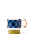 OK RETRO STRIPE MUG GREEN