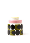 Orla Kiely Spot Square Oval Storage Jar, Pink