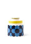 OK RETRO STRIPE STORAGE JAR YELLOW