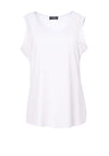 Ora Round Neck Cami Top, White