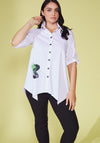 Ora Placement Print Shirt, White