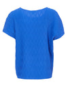 Ora Wave Pleated Top, Cobalt