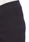Ora Elastic Waist Pleated Straight Leg Trouser, Black