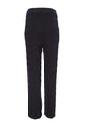 Ora Elastic Waist Pleated Straight Leg Trouser, Black