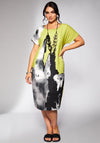 Ora Abstract Print Midi Dress, Lime