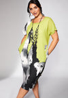 Ora Abstract Print Midi Dress, Lime