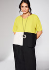 Ora Colour Block Pleated Wave Top, Multi
