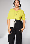 Ora Colour Block Pleated Wave Top, Multi