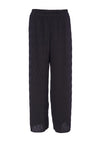Ora Wave Pleated Crop Leg Trouser, Black