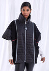 Ora Quilted Poncho, Black