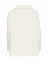 Ora Funnel Neck Sequin Design Jumper, Cream