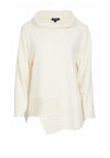 Ora Funnel Neck Sequin Design Jumper, Cream