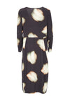 Ora Square Neck Midi Dress, Black Multi