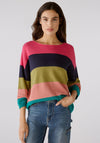 OUI Round Neck Striped Knit Sweater, Multi