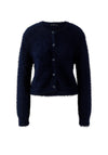 Oui Textured Button Up Cardigan, Navy