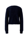Oui Textured Button Up Cardigan, Navy