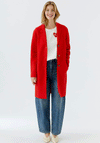 Oui Mayson Wool Coat, High Risk Red