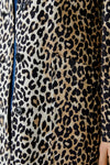 Oui Leopard Print Short Coat, Black