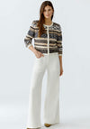 Oui Animal Mix Knit Cardigan, Neutral