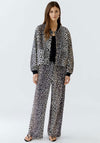 Oui Scuba Leopard Bomber Jacket, Brown