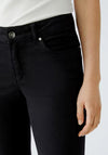 Oui Baxtor Cropped Jeggings, Black