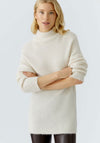 Oui Knit Long Sleeves Alpaca Wool Jumper, Off White