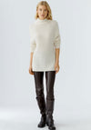 Oui Knit Long Sleeves Alpaca Wool Jumper, Off White