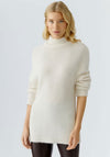 Oui Knit Long Sleeves Alpaca Wool Jumper, Off White
