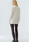 Oui Knit Long Sleeves Alpaca Wool Jumper, Off White