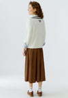 Oui V-Neck Sweater, White