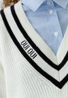 Oui V-Neck Sweater, White