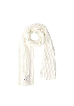 Oui Chunky Knit Scarf, White