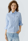 Oui Button Up Checkered Shirt, Blue